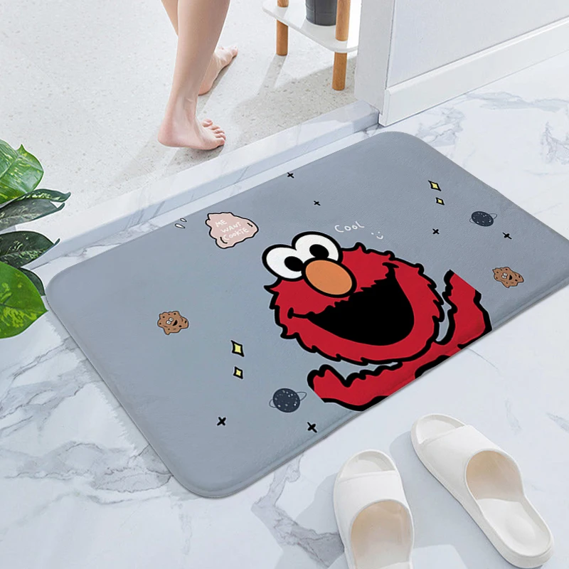 Sleeping Room Rugs A-Sesame Streets Useful Things for Home Decorations Washable Non-slip Kitchen Rug Aesthetic Funny Doormat