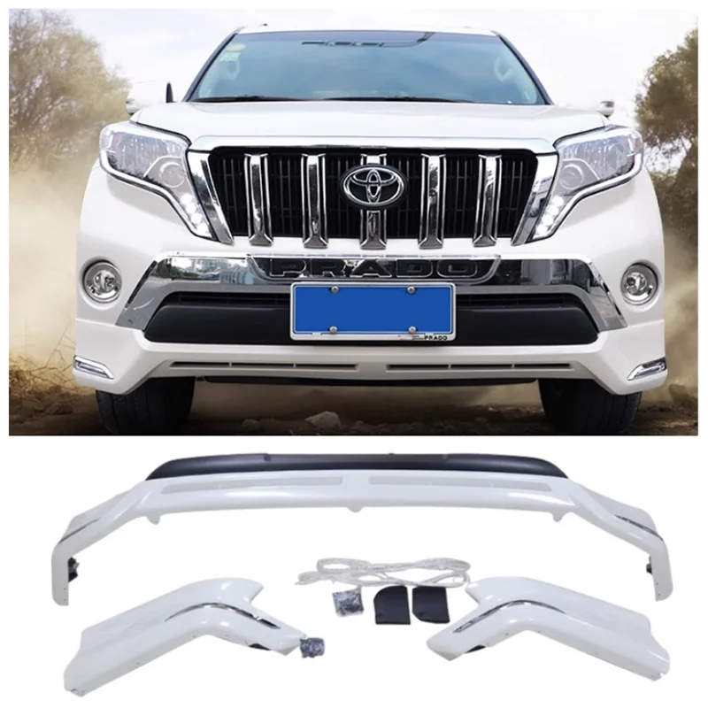 

For Toyota Prado FJ150 2014-2017 High Quality ABS Paint Bumper Front Lip Rear Diffuser Spoiler Side Skirt Body Kit