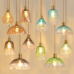 Vintage Pendant Light Colorful Glass Hanglamp For Dining Room Bedroom Nordic Decor Bar Luminaire Suspension Loft Light Fixtures