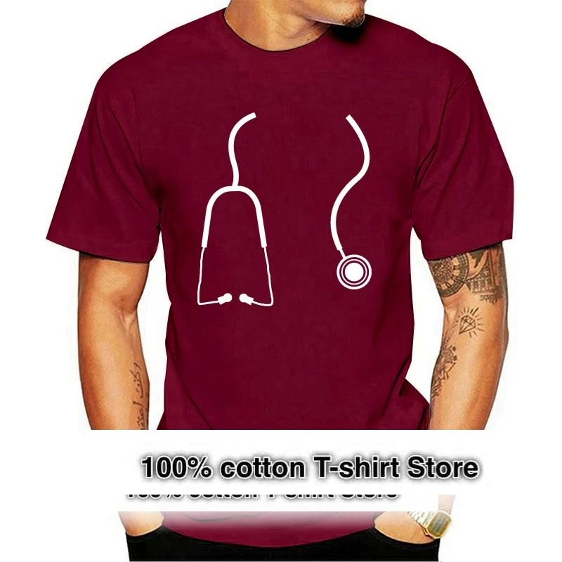 STETHOSCOPE MENS T SHIRT FUNNY COOL MEDICAL DOCTOR SURGEON FANCY DRESS NURSECool Casual  T Shirt Men Unisex  Fashion