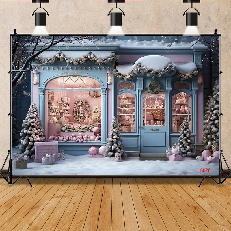 

SHENGYONGBAO Christmas Day Photography Backdrops Happy Magic Xmas ve New Year Candy Fireplace Studio Background Props JD-10