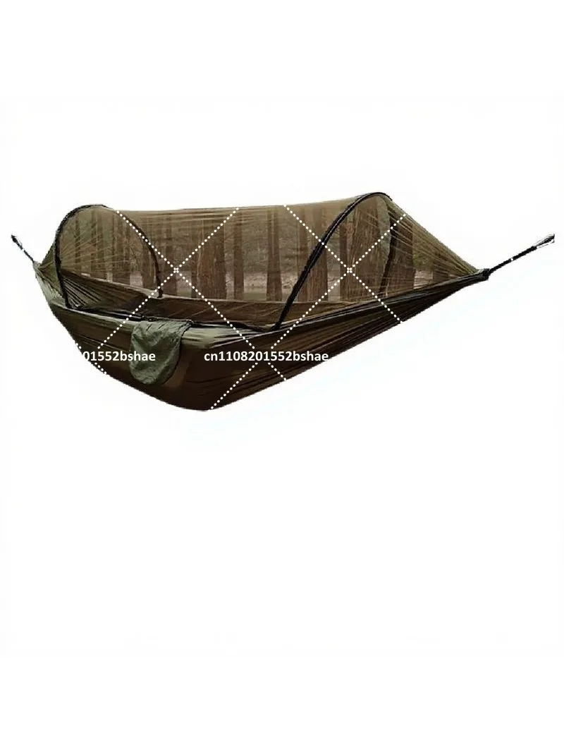 Anti-mosquito hammock outdoor with mosquito net adult swing children anti-rollover single double home outdoor camping fishing
