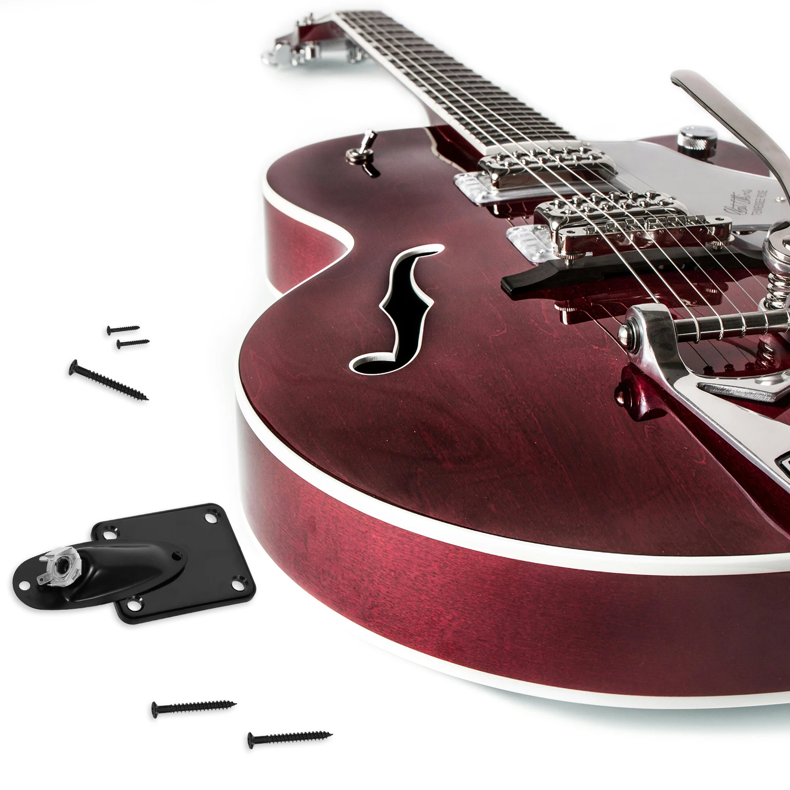 

1 set 1 Set Professional Metal Guitar Jack Plate Replacement Pickup Socket Plate For Electric Guitar Bass Input Output Fittings