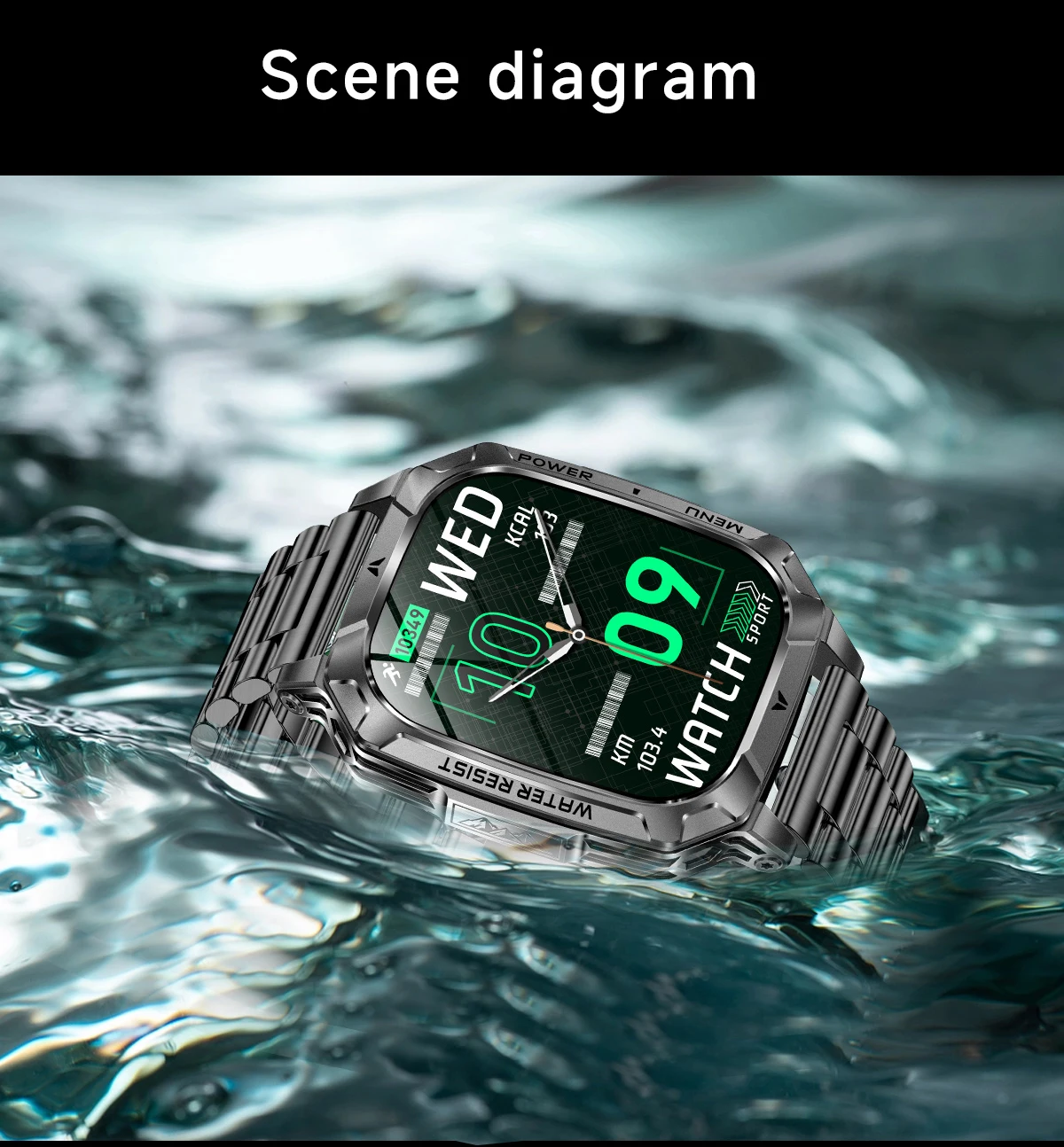 Lige Militärische Herren Smartwatch Mit Gesundheitsmonitor_voghion.com