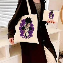 2pcs/set Solo Leveling Harajuku Arise Tote Bag, Large Capacity Shoulder Bag, Women's Casual Handbag for Work School Shopping