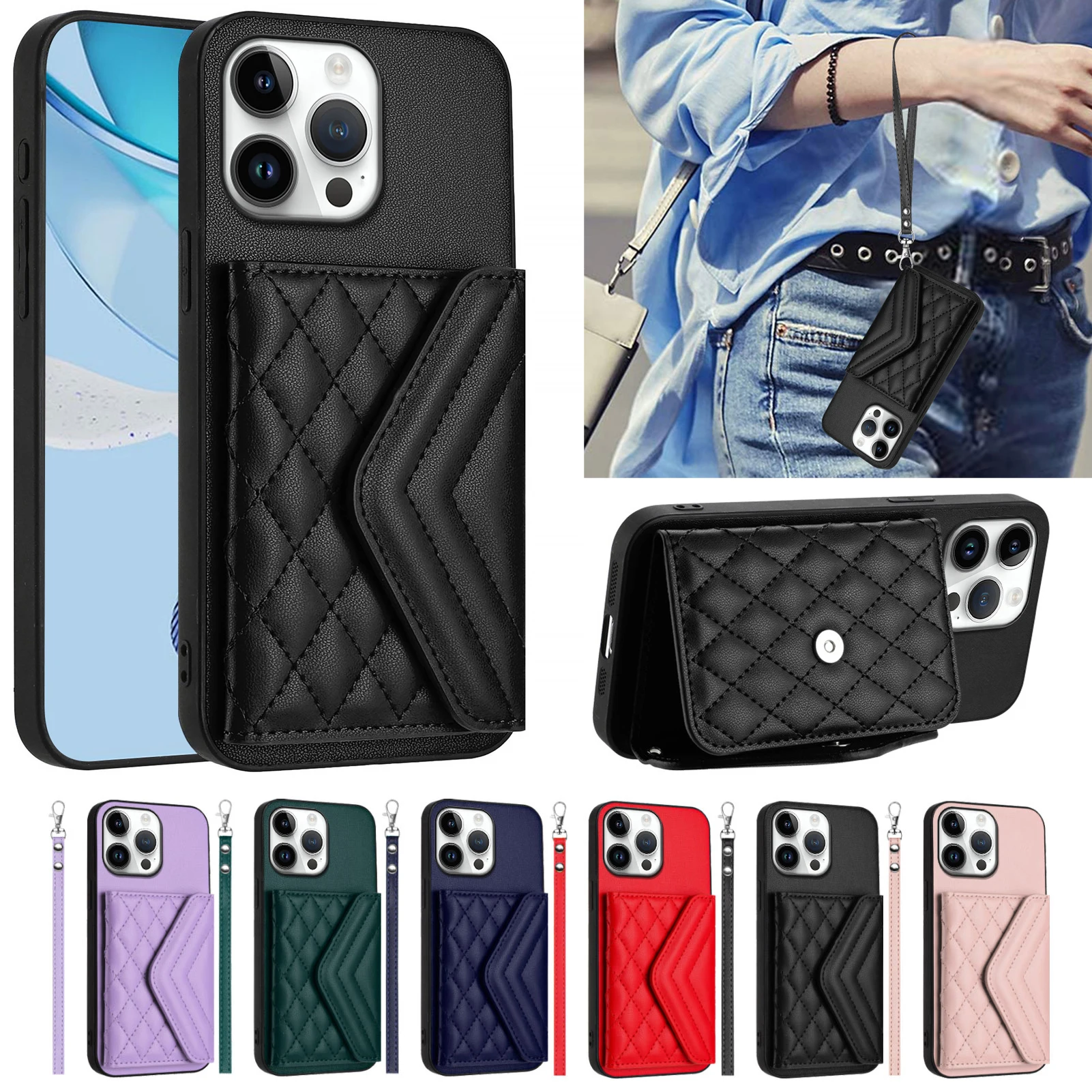 

Кожаный чехол-кошелек с держателем для карт для телефона XiaoMi RedMi 14C 14R 13 13C 13R 10C 12 11A A3 A3X 4G 5G