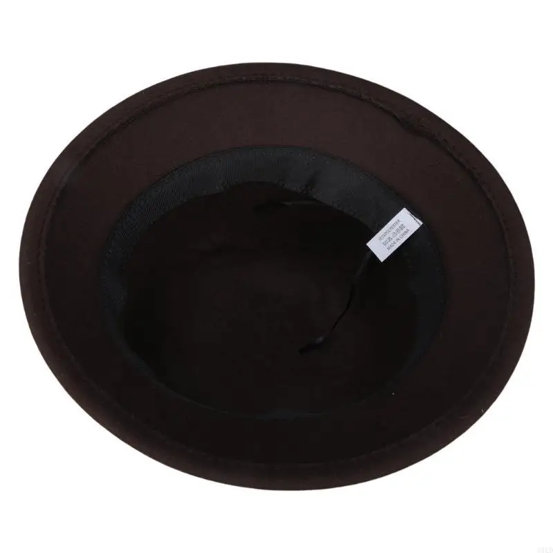 

A0KD шляпа-котел с цветком камелии для взрослых, повседневная одежда, реквизит для косплея, шапки, шерстяная шляпа-федора