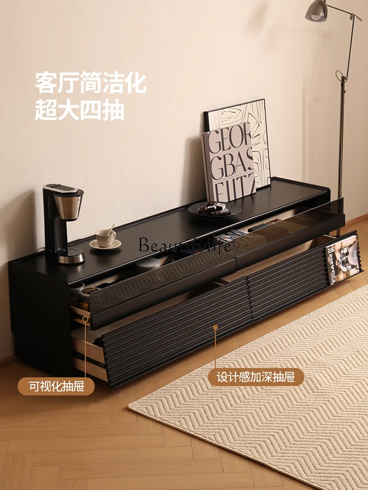 TV Cabinet Solid Wood Floor Living Room Floor Cabinet Simple Modern