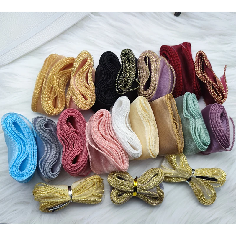 Fish Tail Ribbon Flower Cake Packaging Wedding Ribbon Yarn Floral Bow Hairpin Girl Hair Accessories Princess Fairy Streamer