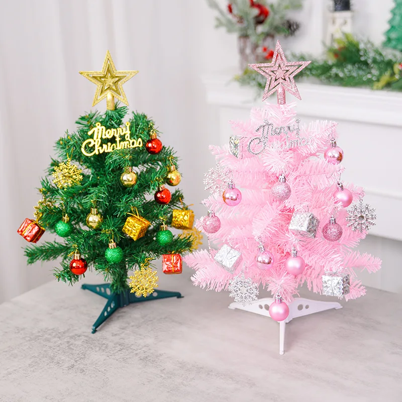 

Desktop Christmas Tree 40cm Home Ornament Star Snow Ball PVC Mini Scene Layout Decoration Floor Placement Festival Atmosphere