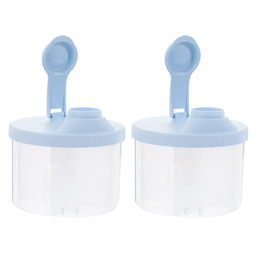 2pcs Portable Milk Powder Box Large Capacity Formula Container Travel Dispenser Reusable Storage Box For Baby Food