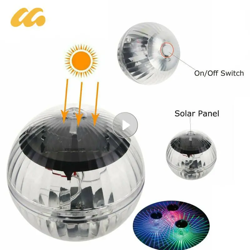 

Solar Floating Pond Lights Round Solar Powered Energy-saving 7Colors Changing Rotating Garden Lamp For Swimming Pond Garden Lawn