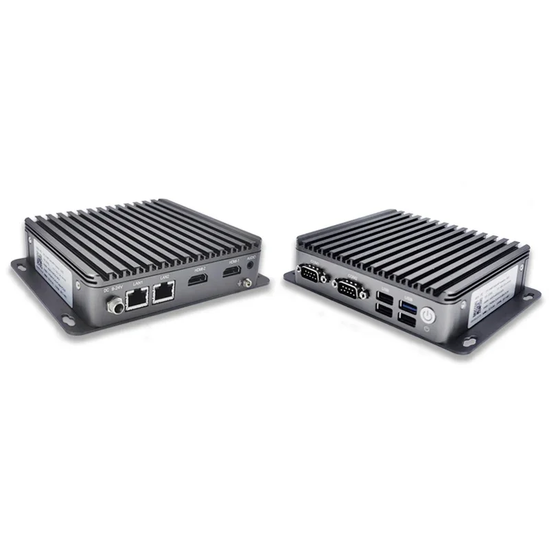 Mini PC industriel J1900 Quad Core, barebone, NUC, robuste, contrôle intégré, ordinateur pour Windows 10