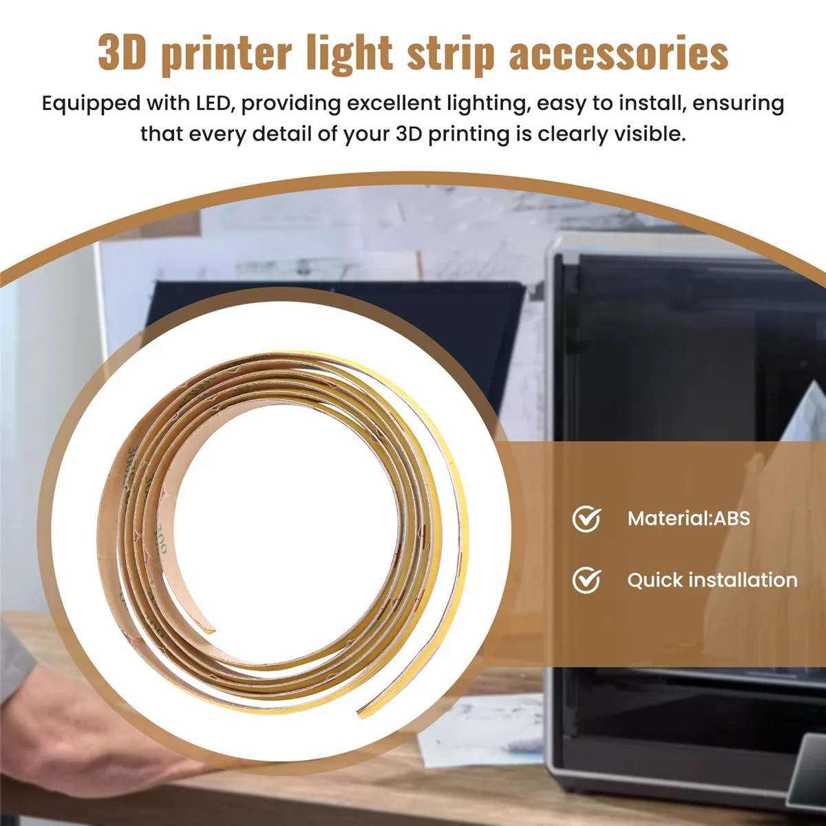For CREALITY K1/K1 MAX Super Bright 10mm Led COB Fill Light LED for 3D Printer Accesories Vogue
