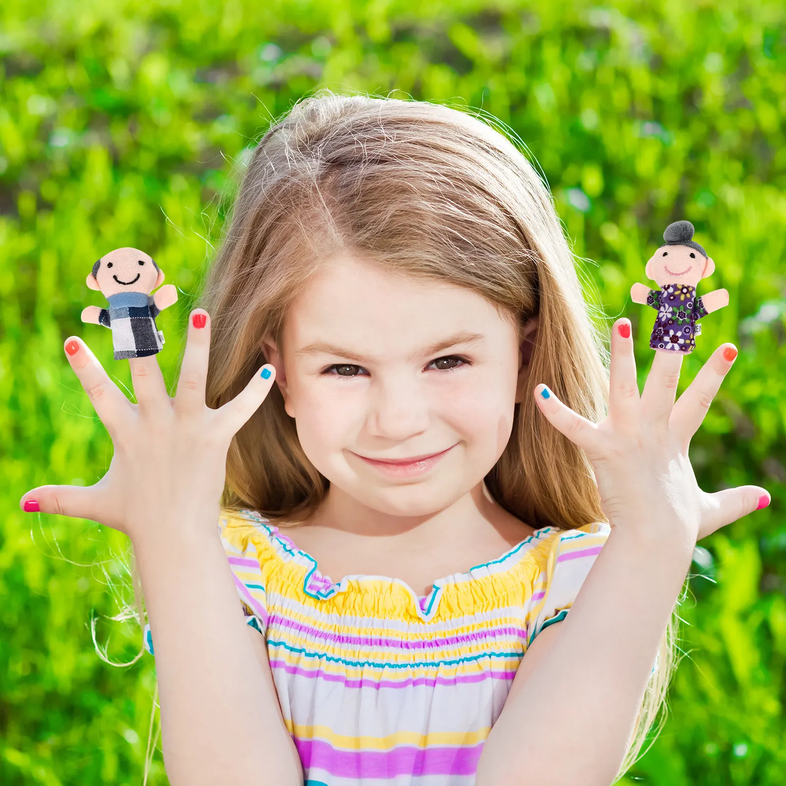 

18Pcs Finger Puppets Educational Set 12 Animal Figures 6 Family Members Story Time Play House Accessories Educational Toys