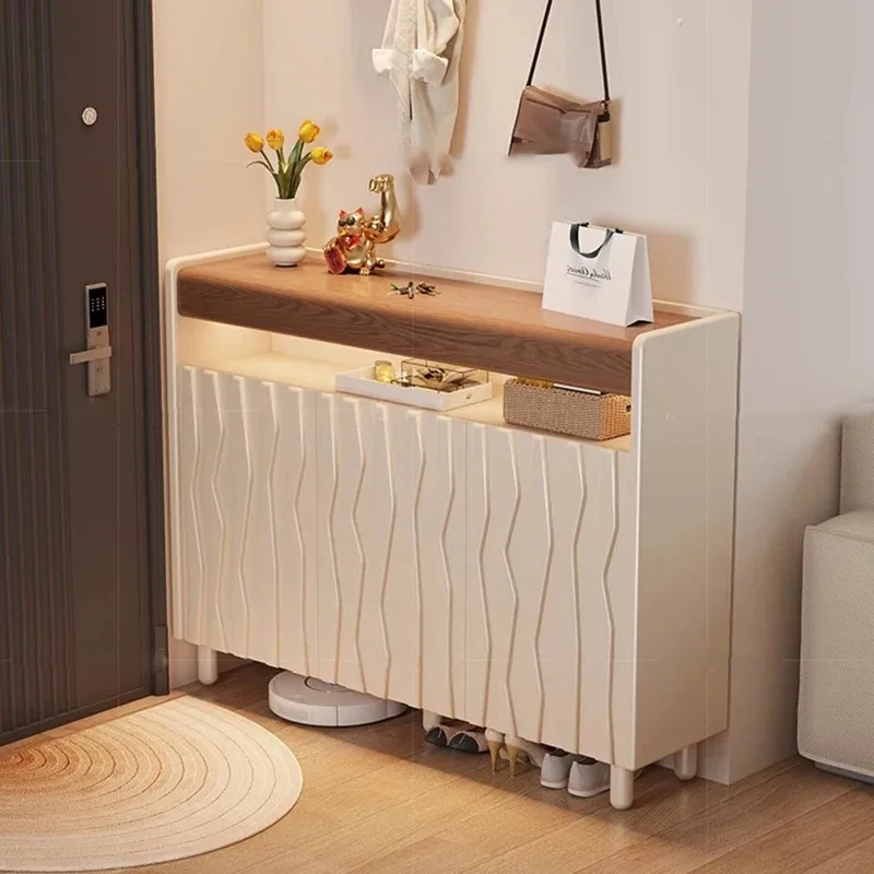 

Vertical Designer Shoe Cabinet Organizer Storage Entrance Hall Narrow Hallway Shoe Shelf Minimalist Sapateira Room Decorations