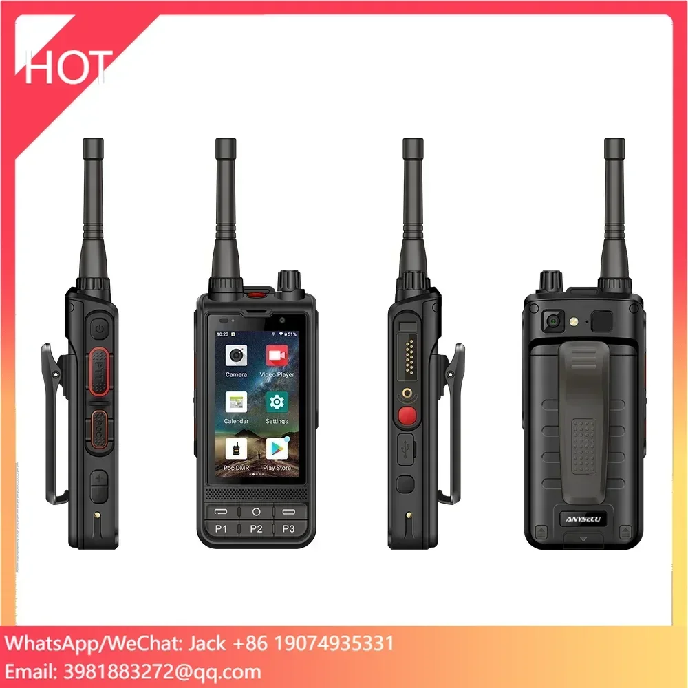 

NEW 4G UHF W6Plus DMR Radio W6 Android 10 4200mAh Portable Radio 1+8GB GPS Range ZELLO RealPTT Walkie Talkie