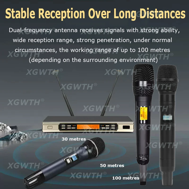 Digital Wireless Microphone System SKM9000 SKM9 2 Handheld Dynamic Cardioid Karaoke Mic DJ Audio Studio Stage Speaker Amplifier