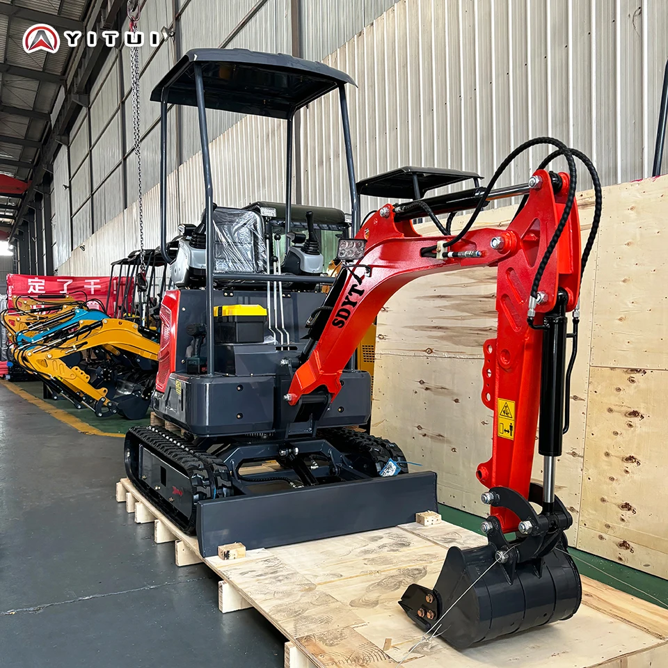 Customized Garden Mini Excavator uro 5 Kubota Engine Small Digger with Rubber Tracks for Backyard Digging & Tree Planting