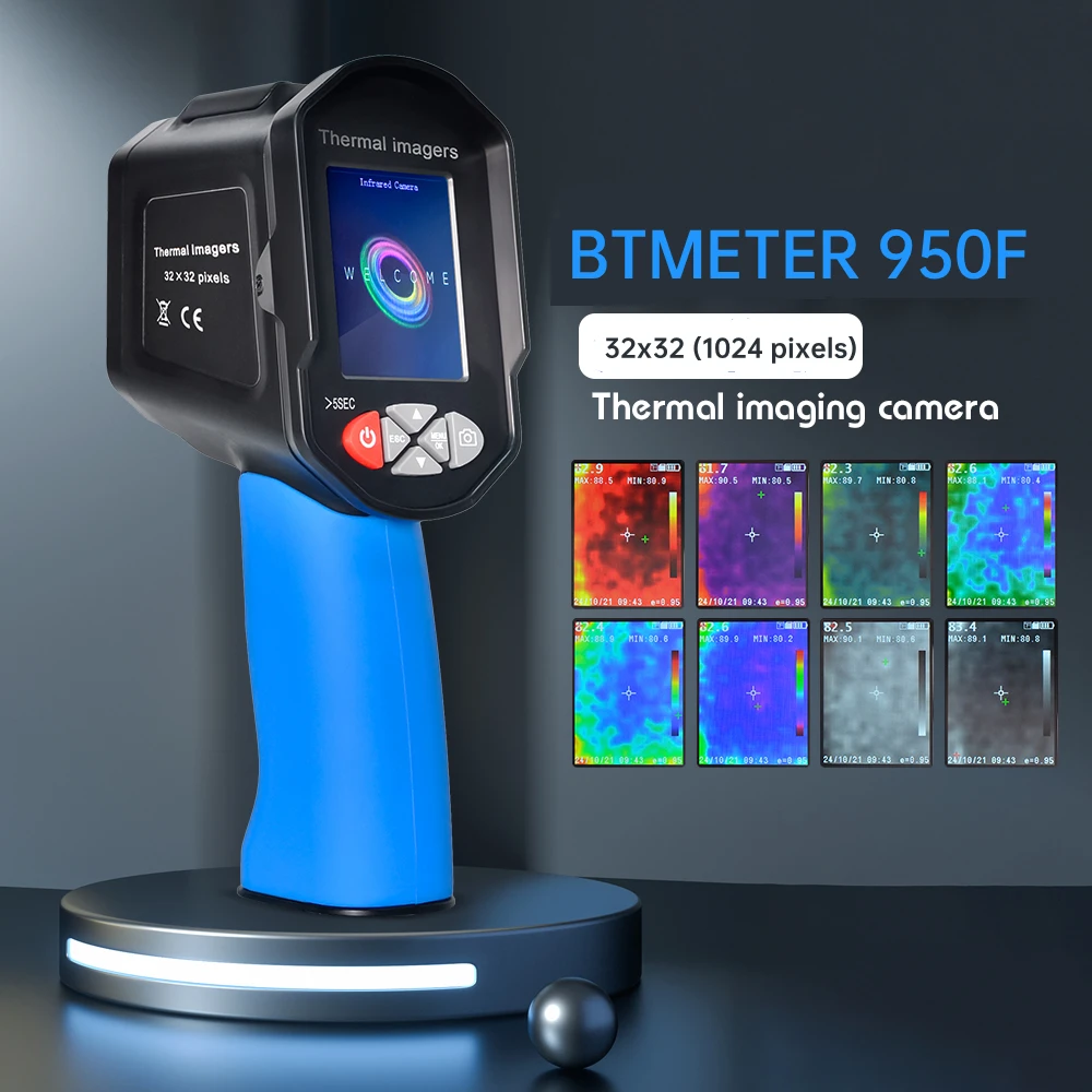 BTMETER IR Thermal Camera Imager,210x160 Rechargeable Infrared Imager,Waterproof, 6GB MicroSD, -4°F~1022°F, for HVAC/Electri