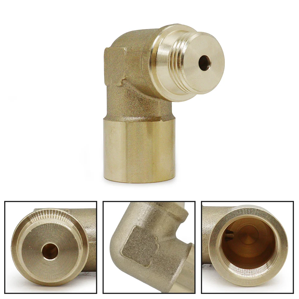 Universal Brass Fitting M18 x 1.5 Connector Plug Kit Exhaust 90 Degree O2 Oxygen Sensor Spacer Extender Tools