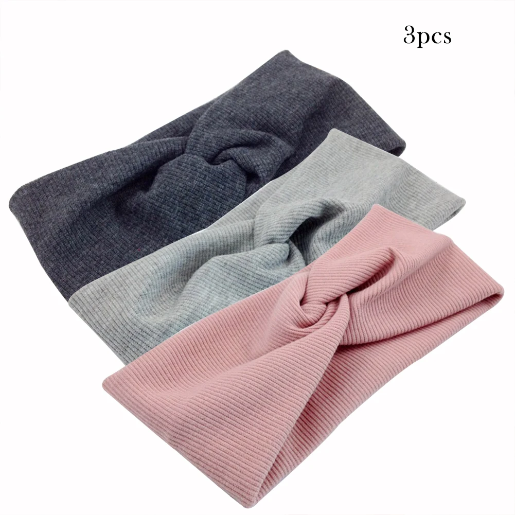 

Solid Color Knotted Baby Headband Korean Elastic Hair Bands for Girls Cute Wide Turban Kids Hair Accessories
