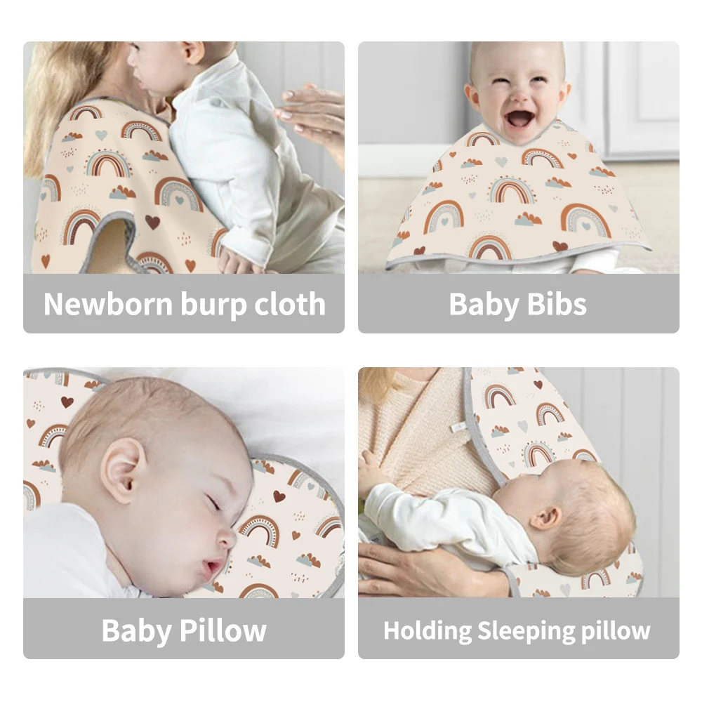 Kangobaby-babero de muselina transpirable para bebé, paño para eructar de 6 capas, 100% algodón, antibacteriano, para todas las estaciones, # My Soft Life #