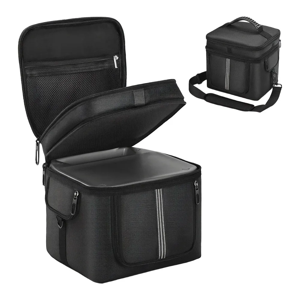 Nylon Carrying Case For ECOFLOW RIVER 2 MAX Padded Travel Bag With Multi Pockets Shoulder Strap And Handle Protective Storage
