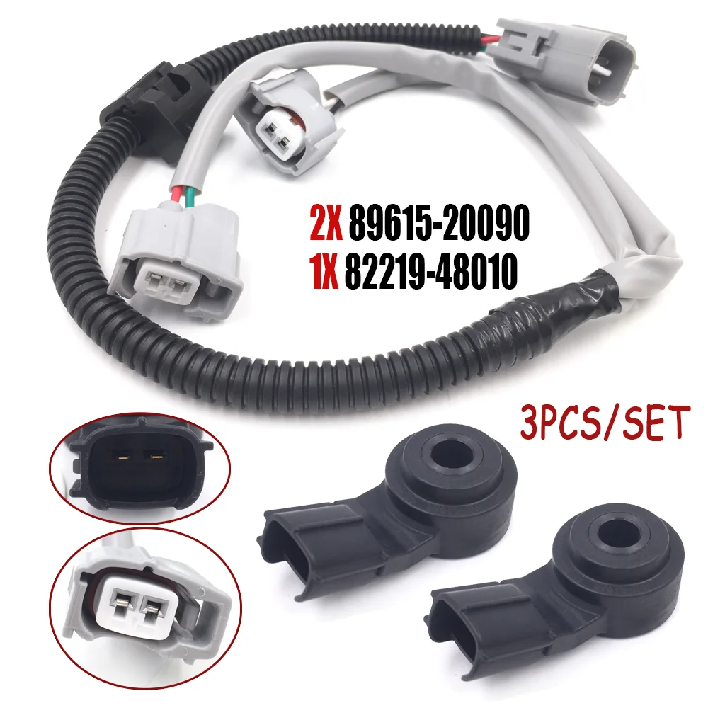 

3 шт. 89615-20090 82219-48010 жгут проводов датчика детонации двигателя для Lexus Toyota Sienna 4.0L 4.7L 5.7L 05-09 новый