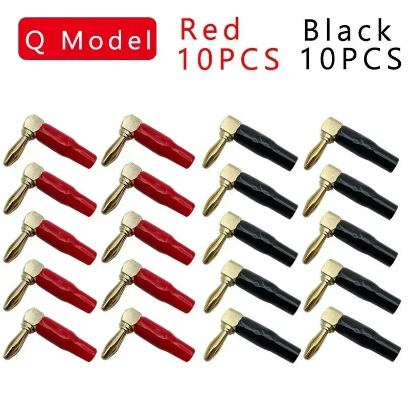 10/20 Stuks Banaan Connector Plug Jack Vergulde Muzikaal Geluid Audio Speaker 4Mm Banaan Pluggen Voor Audio Video Luidspreker Terminal