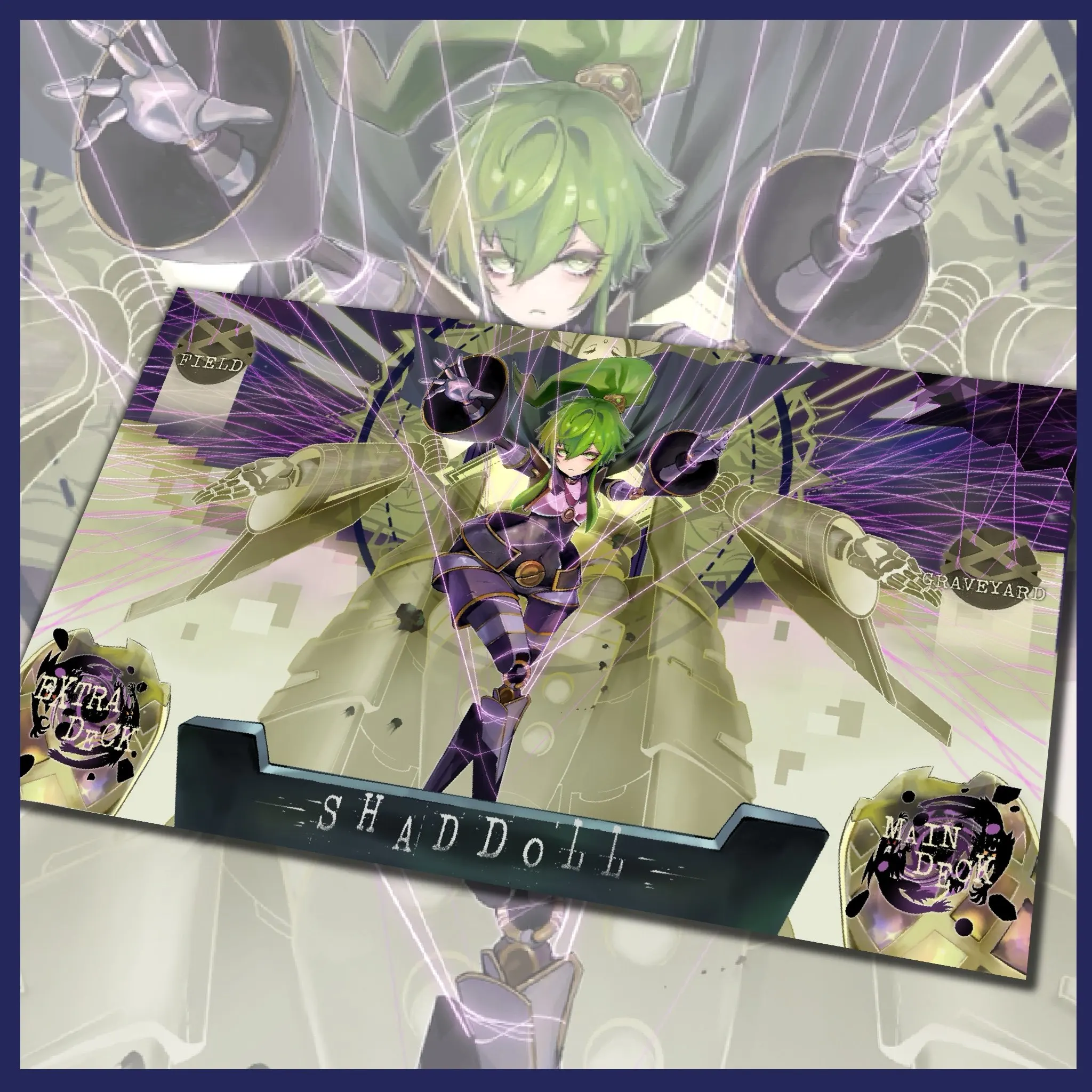 

Оригинальный игровой коврик Yugioh El Shaddoll Winda DIY Yu-Gi-Oh! Коллекционные карточные игры Коврик Duel Plate Резиновый коврик для карточек