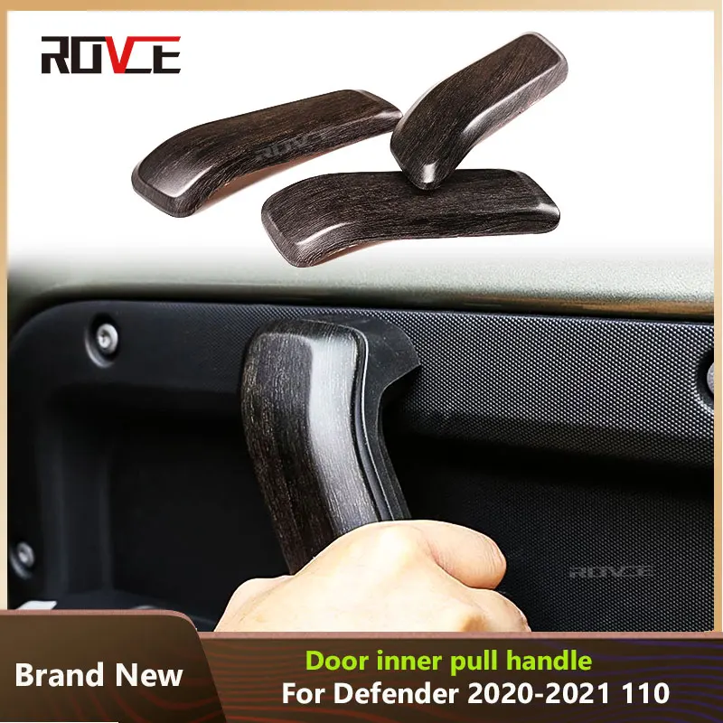 ROVCE Car Inner Door Handle Pull Cover Sticker For Land Rover Defender 110 2020-2023 Decorative Trim Accessories LHD & RHD