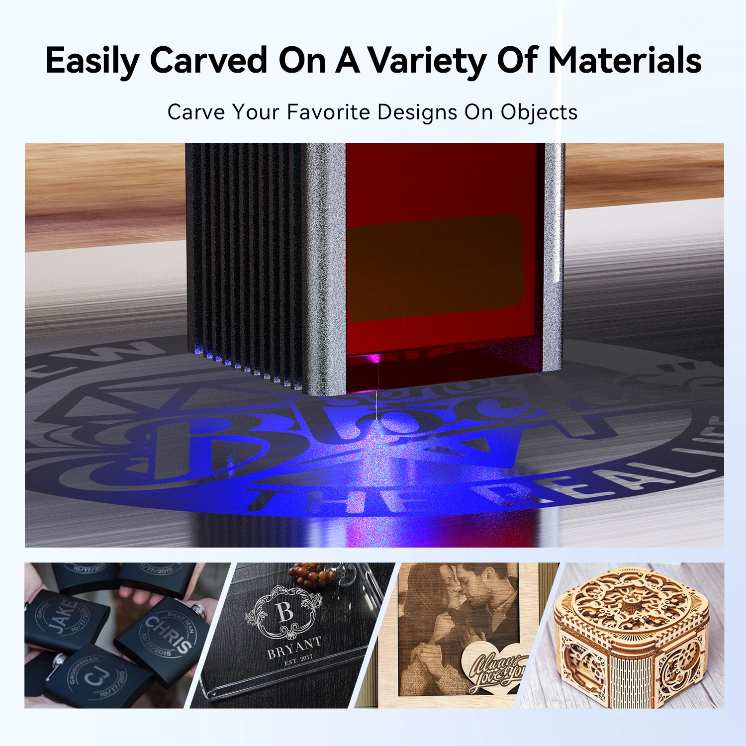 Multi-Function Laser Engraver CAVERJOY JL7 80W Large Carving Area DIY Laser Engraving Speed Laser Cutting and Engraving Machine