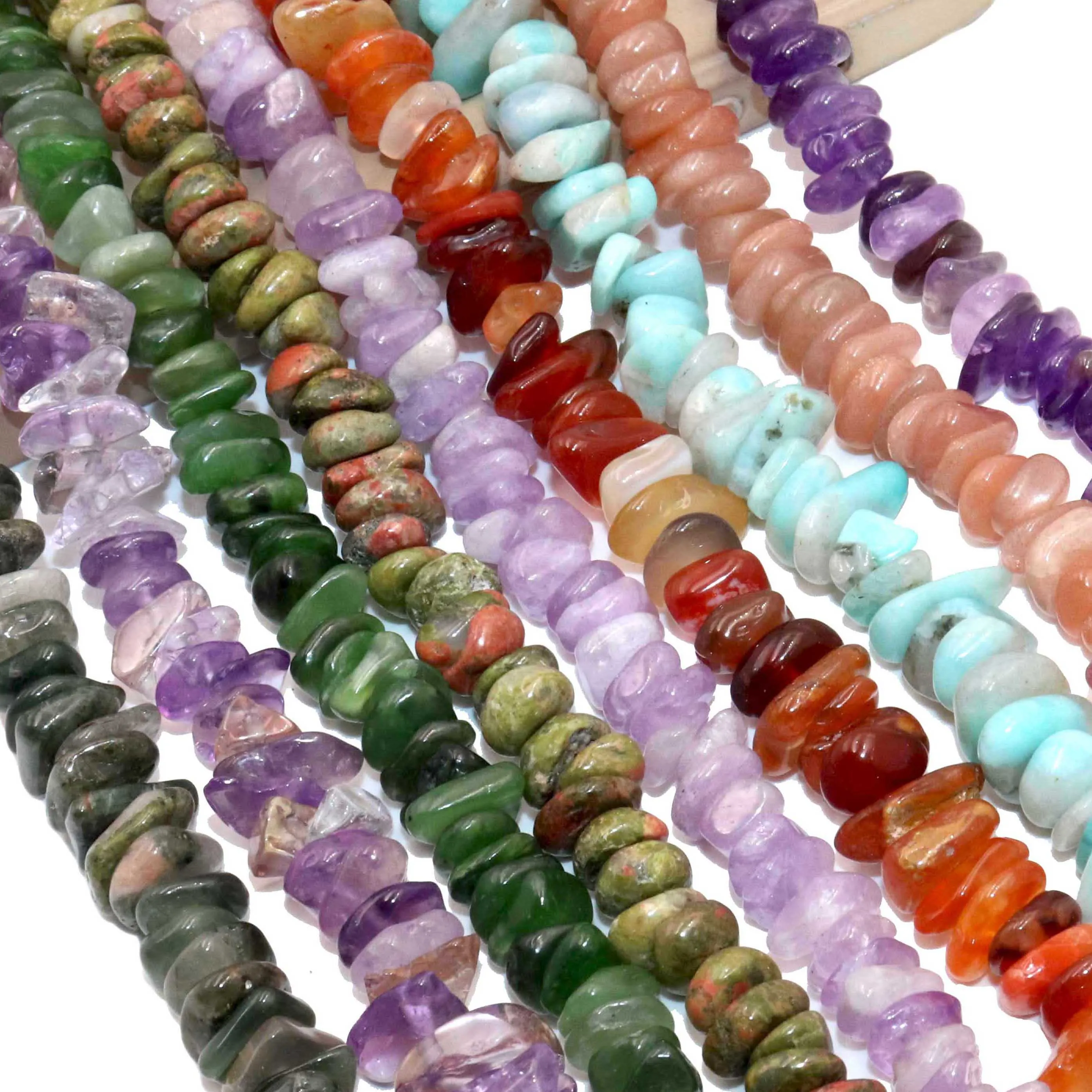 8-12MM Natural Stone Jasper Amethyst Crystal Lapis Lazuli Loose Spacer For Jewelry Making DIY Bracelet Necklace Materials