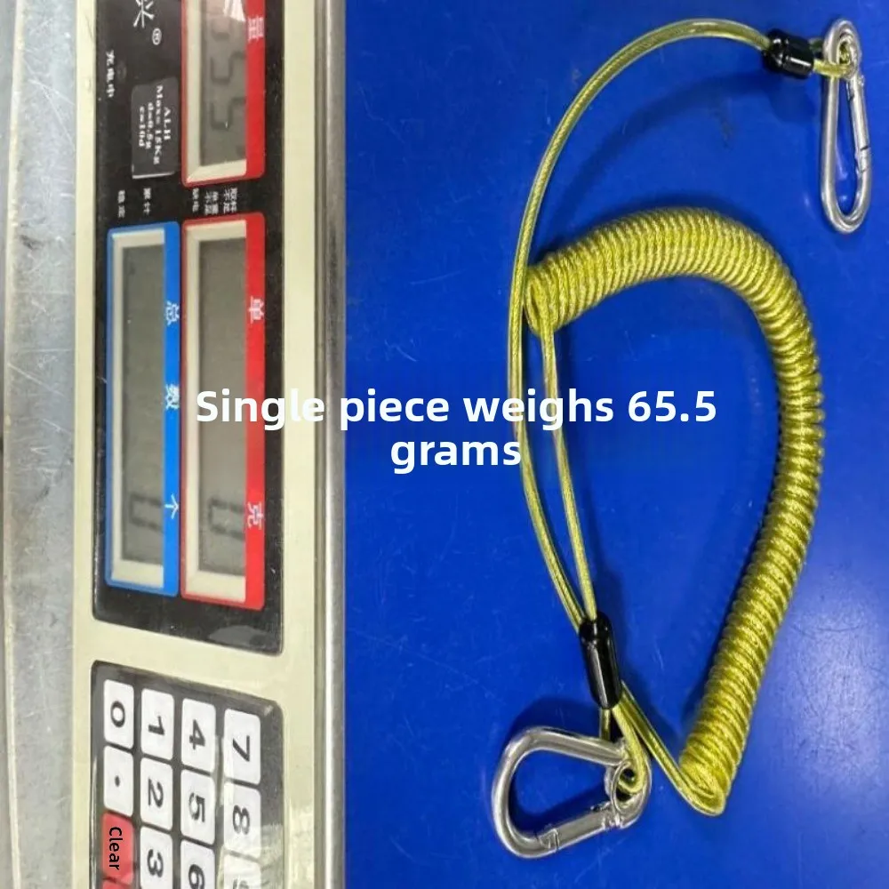 Новый шнур для ключей с металлическим карабином, из нержавеющей стали 304, разнообразные стили, противоскользящий, выдерживает нагрузку до 46 кг, для рыбалки