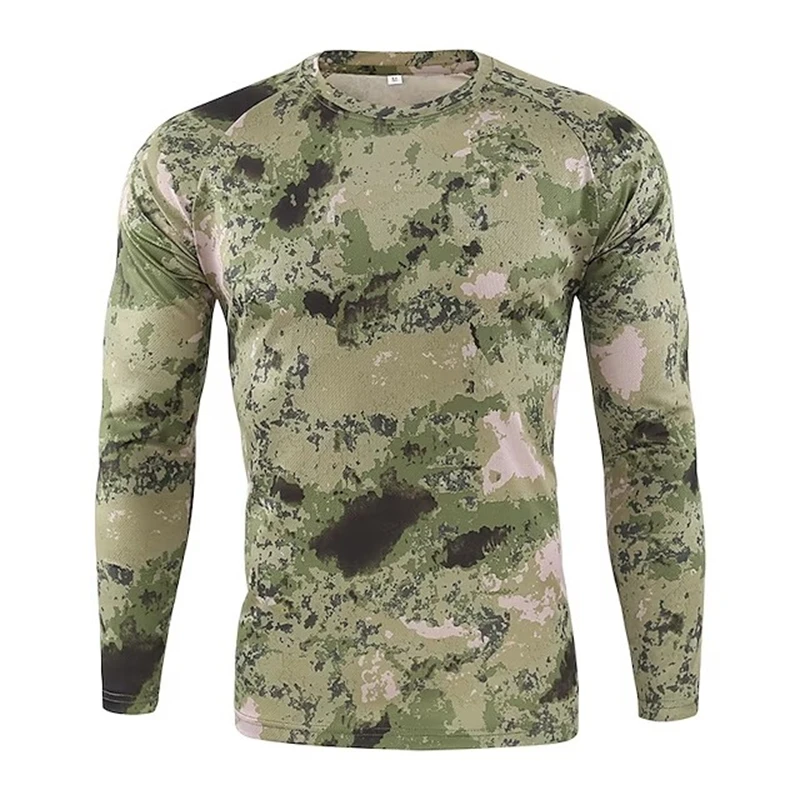 Hunting 3d Printed T-shirt Camouflage T Shirt Camo Long Sleeve Spring Autumn  Fall Ultra Light Breathable Quick Dry Outdoor Top