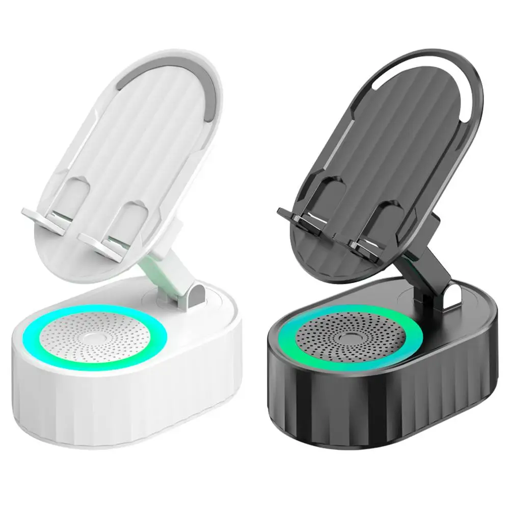 RGB Foldable Intelligent Sensor Speaker Put And Play 9D HiFi Surround Music Can As Power Bank For Mobile Phone Holder