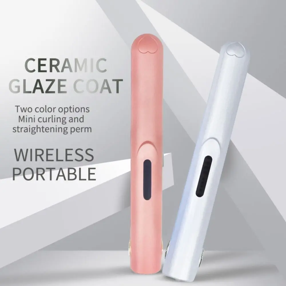 

Wireless Mini Hair Straightener Even Heat Distribution No Damage To Hair Hair Straightening Irons Fast Heating Temp Adjustable