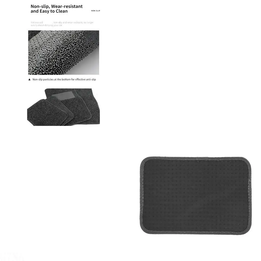 

G7NA 4PCS Auto Floor Liners Fit Most Vehicles PVC Flocking All Climate
