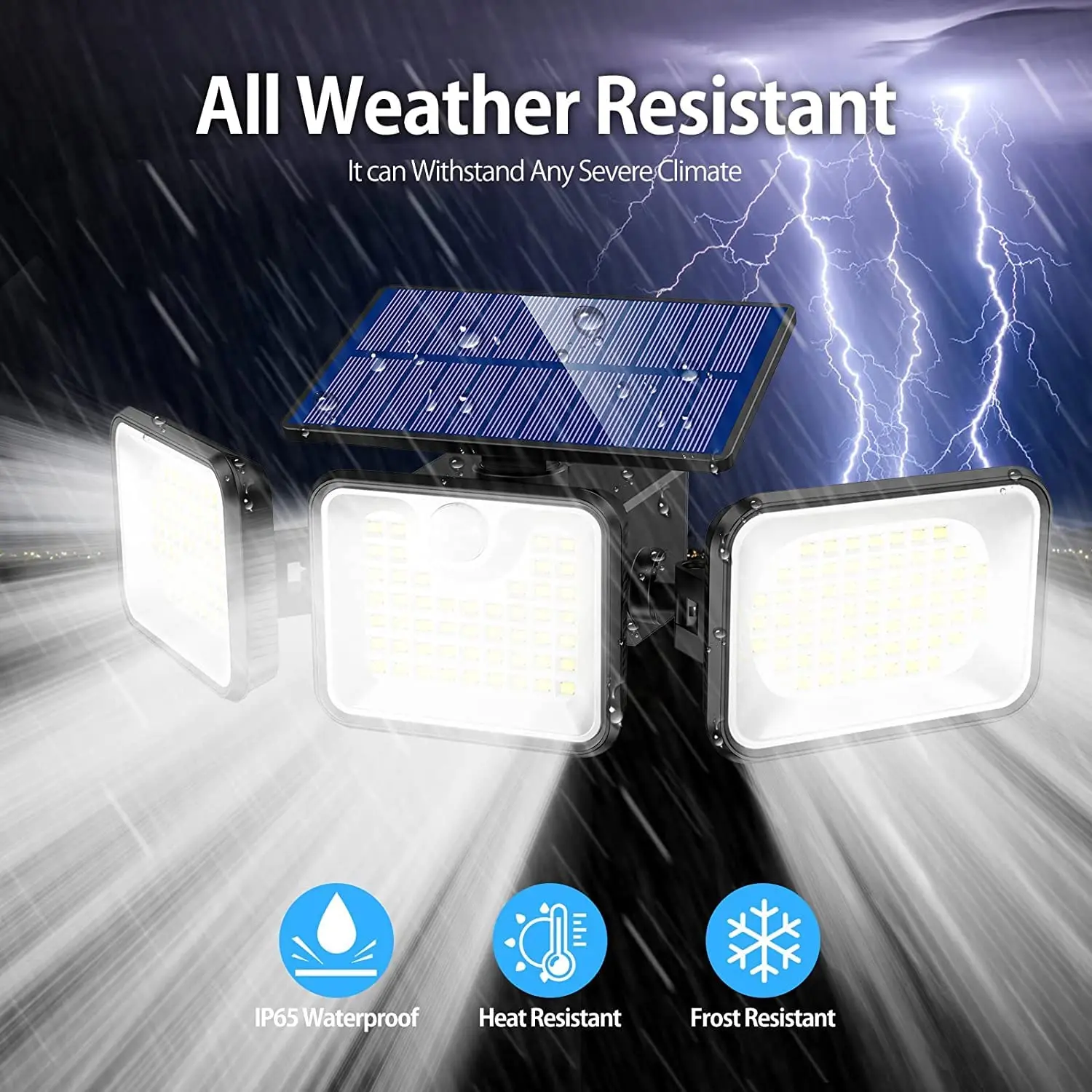 Panel Solar LED impermeable para exteriores, luces de jardín con Sensor de movimiento PIR, 100 LED, nuevo