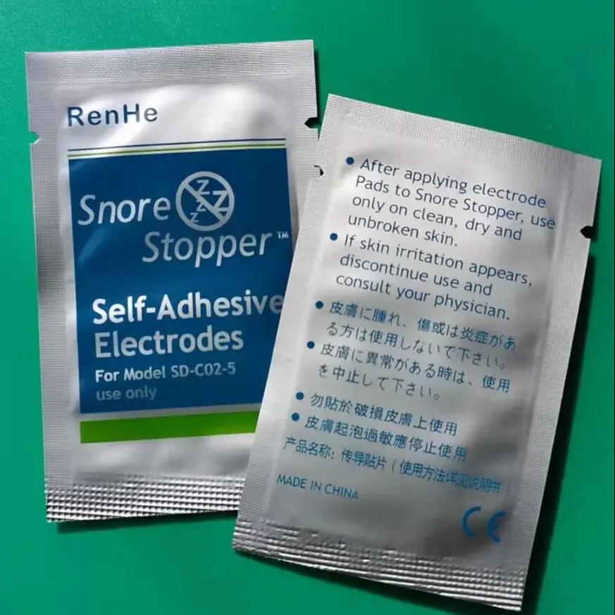 20/200packs Snore Stopper Self -Adhesive Electrodes Gel Pad Sheet For Model SD-CO2-5 Wrist Strap Anti-Snore