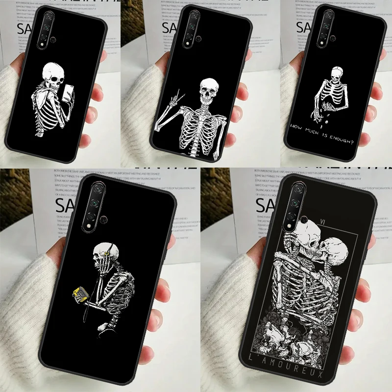 Aesthetics Skeleton Case For Huawei Nova 11i 3i 7i 5T 11 9 10 SE Y60 Y61 Y70 Y90 Y91 P20 P40 Lite P30 Pro Cover