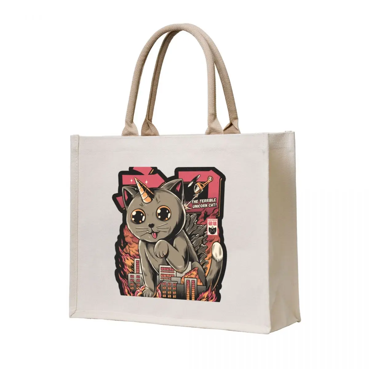 

Catzilla Tote Bag Big bag Large bags for women tote bags cloth bags