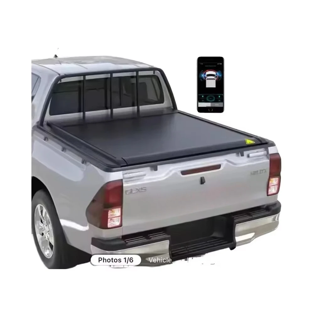 

Крышка Tonneau с электрическим звукоснимателем и рольставней для Amarok Bt50 Bt-50 Hilux Revo Ranger Xlt Navara Np300 Triton L200 Dmax D-max