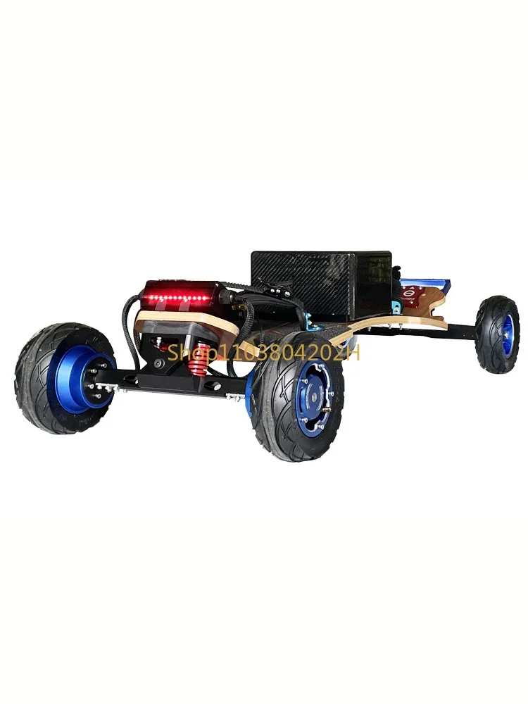 All Terrain High-Speed Electric Adult Off-Road Skateboard Four-Wheel Drive Long Endurance Station Riding Scooter