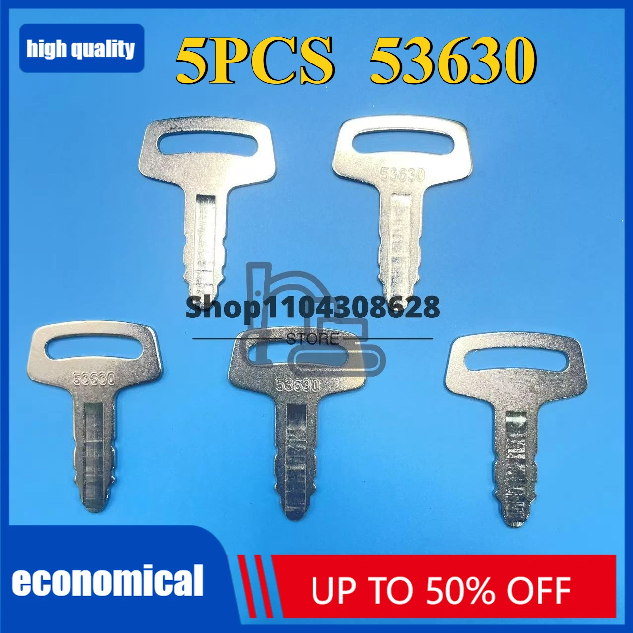 

5 шт. 53630 ключи RC101-53630 ключ зажигания для строительного оборудования экскаватора Kubota 53630