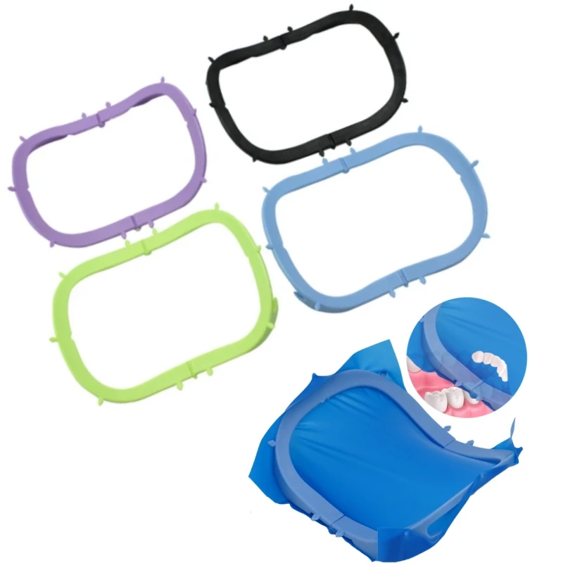 Dental Foldable Frame Plastic Rubber Dam Sheets Holder Oral Barrier Bracket Dentistry Accessories