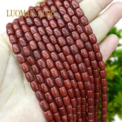 6x8MM Rice Shape Natural Stone Red Coral Loose Spacer Beads for Jewelry Making DIY Earrings Bracelet Charms Accessories