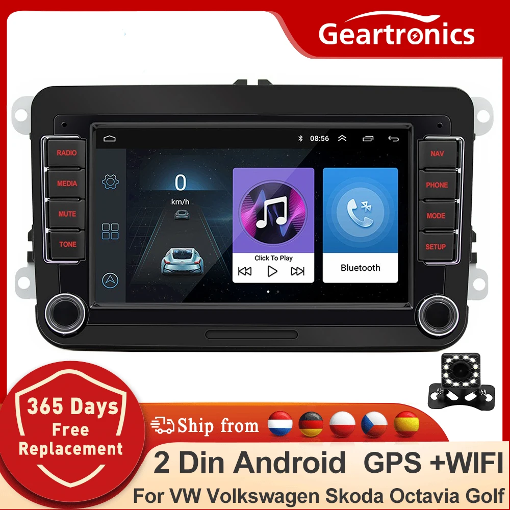 2 Din Android Car Radio For VW Volkswagen Skoda Octavia Golf touran Passat B6 Jetta Polo Car Multimedia Player GPS Autoradio