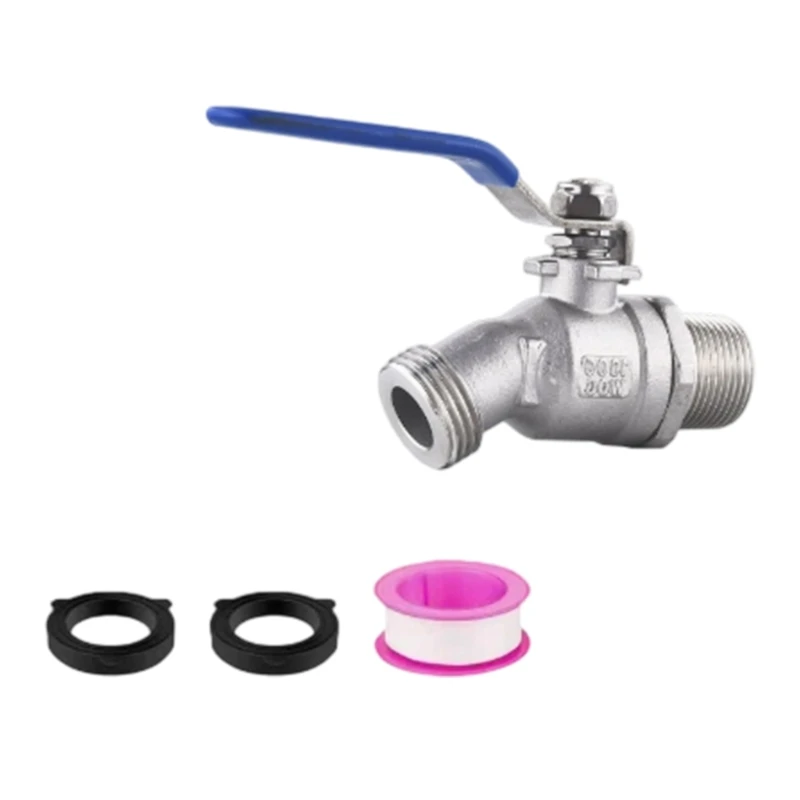 Wasserabsperrschlauchventile 3/4 Zoll Edelstahl Gartenschlauchanschlüsse Ventile 3XUF – Detail 1